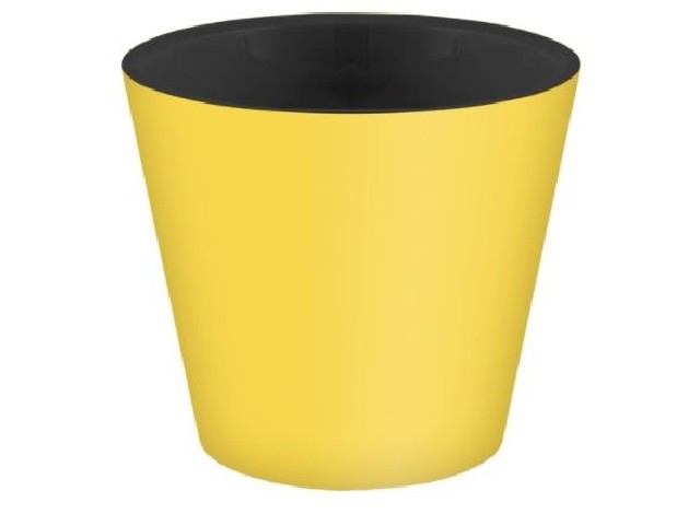 Горшок для цветов Rosemary D230 мм, 5л с дренажной вставкой (желтый)